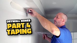 DIY Drywall Part 4  Drywall Taping Masterclass for Beginners [upl. by Jesher]