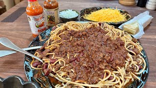 Rachs Spicy Cincinnati Chili Over Spaghetti [upl. by Ahsiekram]