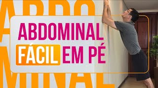 DIMINUIR BARRIGA RÁPIDO com PRANCHA FÁCIL NA PAREDE I Exercícios para Iniciantes  Nível 4 [upl. by Nnylyma]