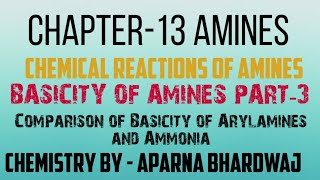 BASICITY OF AMINES PART3 ARYLAMINE VS AMMONIA [upl. by Winer]