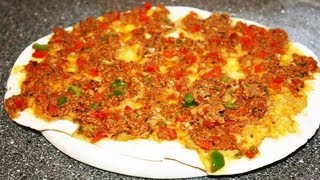 REZEPT LAHMACUN SELBST GEMACHT  GANZ SCHNELL UND EINFACH [upl. by Anitnegra]