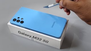 Samsung M32 5G Unboxing amp Camera Test  Sky Blue Colour [upl. by Nnaaihtnyc]