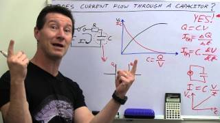 EEVblog 486  Does Current Flow Through A Capacitor [upl. by Eecal]