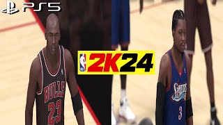 Chicago Bulls vs Philadelphia 76ers  NBA 2K24 Classic Era Full Gameplay PS5 NextGen Graphics [upl. by Mervin868]