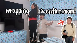 Tito gets PRANKED Wrapping his ENTIRE room as a present 🤪 [upl. by Ahk]