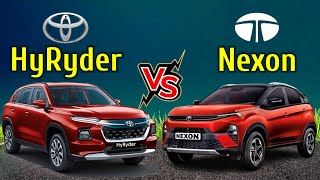 Toyota Hyryder vs Tata nexon  Which is Best for You [upl. by Aenil]