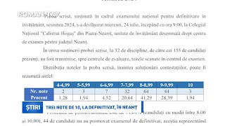 Trei note de 10 la Definitivat în Neamț [upl. by Branch117]