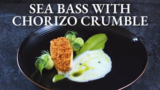 Fine dining SEA BASS recipe  Milk Sauce amp Chorizo Crumble [upl. by Smaoht]