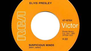 1969 HITS ARCHIVE Suspicious Minds  Elvis Presley a 1 recordmono 45 [upl. by Lomaj551]