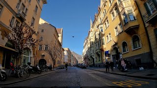 🇮🇹 BOLZANO Virtual Drive  Driving Downtown  Italy 4k [upl. by Rebah]