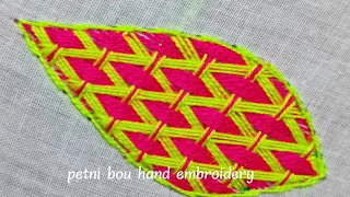 😲😲Como Bordar Una Pera 2 romanian lace macrame embroidery designsbordados a mano paso a paso [upl. by Kaslik458]