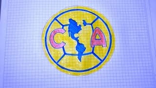 Cómo dibujar el escudo oficial del América de Mexico [upl. by Milly]