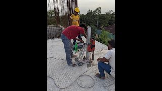 Cutting and Extracting a Concrete Core [upl. by Aicekat]