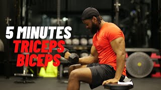 PROGRAMME 5 MINUTES TRICEPS BICEPS HALTÈRES [upl. by Reddy]