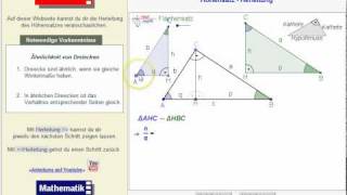 Herleitung des Höhensatzes auf realmathde [upl. by Harutek]