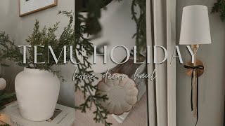 2024 TEMU CHRISTMAS HOME DECOR HAUL  Christmas home decor haul [upl. by Brody]