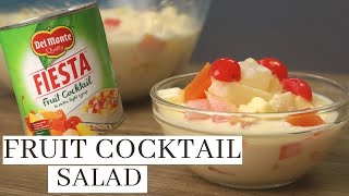 FRUIT COCKTAIL SALAD  4 Ingredients Fruit Salad Recipe [upl. by Harac]