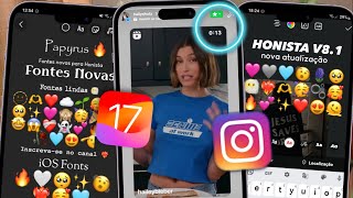 SAIUU 🥳 HONISTA ATUALIZADO 2024 INSTAGRAM estilo IPHONE com EMOJIS IOS  IOS FONTES  BORDA CURVADA [upl. by Otrebla631]