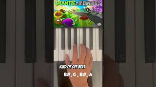 Plant vs Zombie theme easy piano tutorial [upl. by Oicelem281]