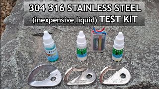 304 316 Stainless Steel Metal inexpensive detection liquid Test Kit  Climbing bolts amp hardware [upl. by Gausman]