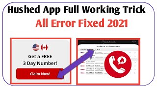 Hushed app is not working all Problem fixed 2021 [upl. by Inalak396]