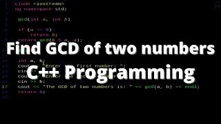 Find Greatest Common Divisor Efficiently in C  C Program to find GCD of two numbers [upl. by Leslee330]