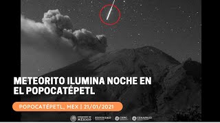 POPOCATÉPETL  IMPACTANTE video DE METEORITO que CAE EN EL POPO [upl. by Tiebout740]