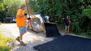 How to install new asphalt driveway over gravel [upl. by Elimac516]