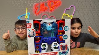 Unboxing transformable Robot ToysReviews [upl. by Kinom846]