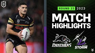 NRL 2023  Penrith Panthers v Melbourne Storm  Match Highlights [upl. by Oj]