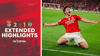 Extended Highlights  SL Benfica 21 Sporting CP [upl. by Poliard615]