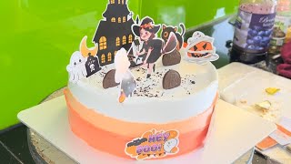 Halloween Birthday Cake Decoration Ideas  Easy Cake [upl. by Novihc235]