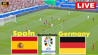 🔴LIVE  GERMANY vs SPAIN I QUARTER FINAL I EURO 2024 I FULL MATCH STREAMING I eFOOTBALL PES 21 GAME [upl. by Marnia]