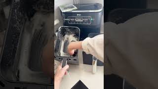 Testing new air fryer cleaner 🫧 fyp cleaningtips cleaninghacks airfryer cleantok cleaning [upl. by Fawne]