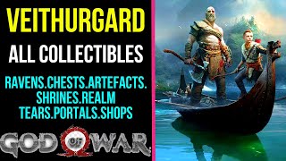 God of War  Veithurgard All Collectible Locations  100 [upl. by Tnilc]