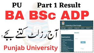 3rd Year ADP Results 2024 PU  BA BSc Results 2024 PU  ADA ADS Part 1 Result 2024 PU [upl. by Halyak]