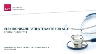 Elektronische Patientenakte  Fortbildungsvideo für Ärzte und Psychotherapeuten [upl. by Cherilyn]