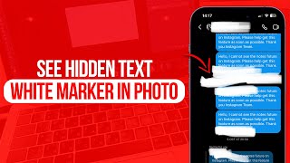 How to See Hidden Text with White Marker in Photo  Full Guide [upl. by Lukash79]