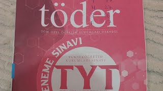 TÖDER DENEME SINAVI YORUMUM yks tyt [upl. by Eikcin746]