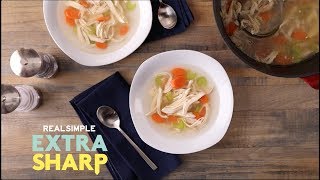 Making Classic Chicken Soup  Extra Sharp  HowTo  Real Simple [upl. by Pepito]