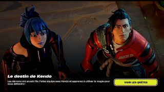 FORTNITE Guide Complet Quêtes de lHistoire quotLE DESTIN DE KENDOquot CHAPITRE 6 CHASSEURS DE DÉMONS [upl. by Anasiul145]