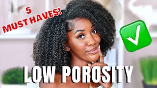 5 MUST HAVES FOR LOW POROSITY HAIR  Key To Successful Hair GROWTH [upl. by Johanan]