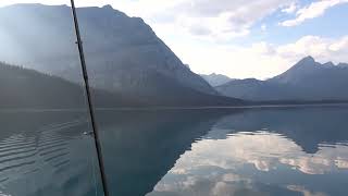 Upper Kananaskis Lake Alberta Canada boating 2023 Aug 29 [upl. by Emmi]