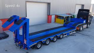 Low loader quotEXPANDABLEquot Easy Loading This semitrailers was produced in Turkey for use in UK [upl. by Aradnahc]