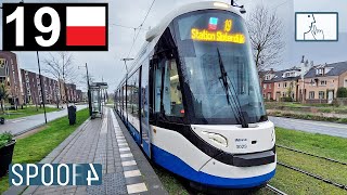 Cabinerit Tram 19 Amsterdam  Diemen Sniep  Station Sloterdijk Tram Drivers POV [upl. by Alicia]