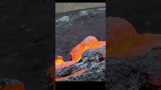 Fast running lava in Iceland Basaltic lava flows [upl. by Lange]