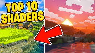 Top 10 Shaders for Minecraft Bedrock 121 Android IOS Xbox One Ps4 MCPE [upl. by Fotina]