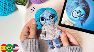 Tristeza Amigurumi Tutorial💙  Personajes Intensamente Crochet [upl. by Brande]