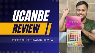 Ucanbe Pretty All Set Eyeshadow Palette Review  Price  Pretty All Set Swatch Review [upl. by Arrek]