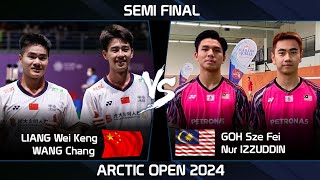 SEMI FINAL  LIANG Wei Keng WANG Chang vs GOH Sze Fei Nur IZZUDDIN  Arctic Open 2024 Badminton [upl. by Hayward]